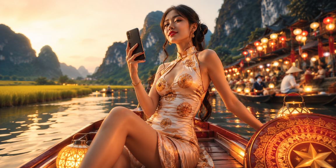 Cảnh chợ đêm Ninh Bình nhộn nhịp với người dùng kiểm tra hoàn tiền cược trên điện thoại